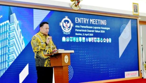 Ketua Dewan Perwakilan Rakyat Daerah (DPRD) Provinsi Sumatera Selatan (Sumsel), Andie Dinialdie, menghadiri Entry Meeting Badan Pemeriksa Keuangan (BPK) atas Laporan Keuangan Pemerintah Daerah (LKPD) Sumsel Tahun Anggaran 2024. (BEKISARMEDIA.ID/SIKUMBANG)