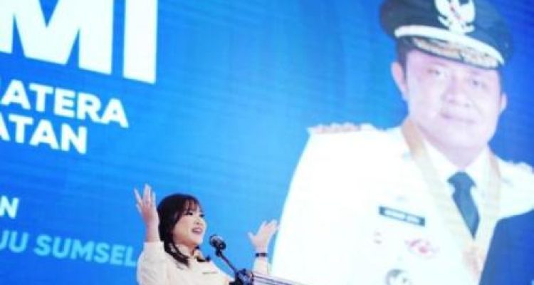 Ketua Umum (Ketum) KORMI Sumsel, Samantha Tivani, saat Rapat Kerja Provinsi (Rakerprov) Tahun 2025, pada hari Sabtu tanggal 10 Mei 2025 di Hotel The Zuri, Palembang. (BEKISARMEDIA.ID/SIKUMBANG)