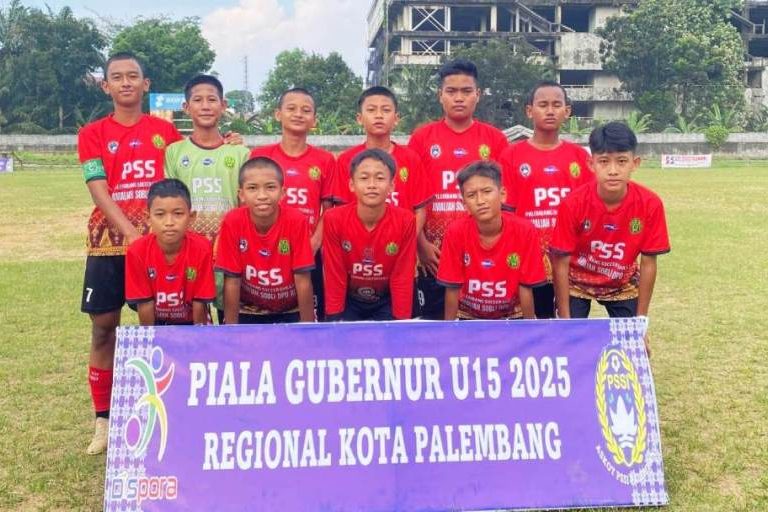 Pemain yang memperkuat Palembang Soccer Skills pada Piala Gubernur Sumsel U-15 Tahun 2025. (BEKISARMEDIA.ID/TRI RICKI)