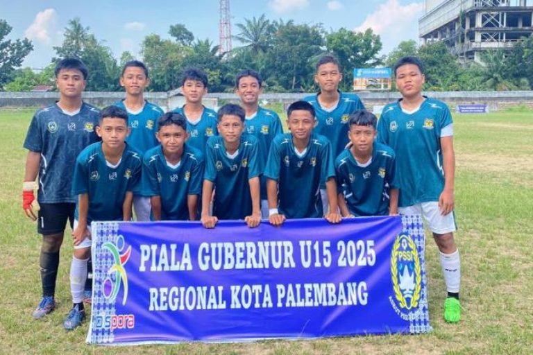 Pemain yang memperkuat Sriwijaya Asah Soccer pada Piala Gubernur Sumsel U-15 Tahun 2025. (BEKISARMEDIA.ID/TRI RICKI)