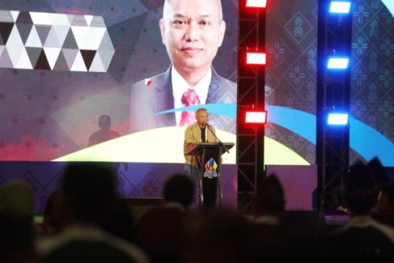 Gubernur Provinsi Sumatera Selatan (Sumsel), Herman Deru, memberikan apresiasi tinggi atas terselenggaranya Pertamina EP Mini Olympic tahun 2025 yang berlangsung di Main Dining Hall, Jakabaring Sport City (JSC), Palembang, hari Jumat, tanggal 29 Agustus 2025. (BEKISARMEDIA.ID/SIKUMBANG)