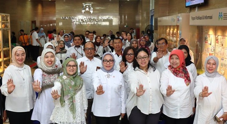 Kementerian Pemberdayaan Perempuan dan Perlindungan Anak (Kemen PPPA) Republik Indonesia menggelar kegiatan Cek Kesehatan Gratis (CKG) bagi pejabat dan pegawai di lingkungan kementerian. (foto : kemenppa.go.id)