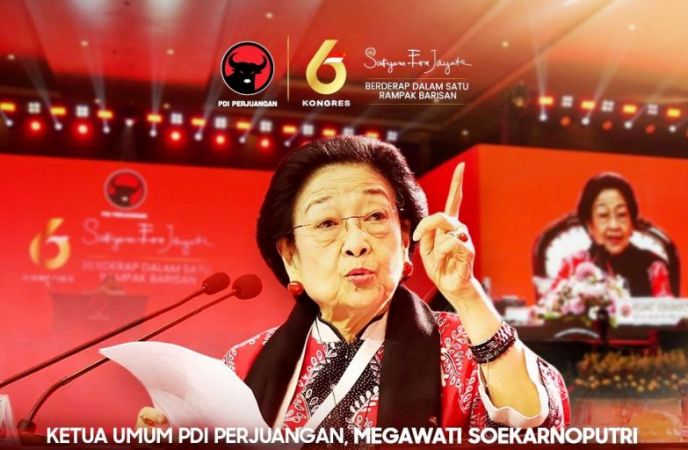 Megawati Soekarnoputri kembali terpilih sebagai Ketua Umum DPP PDI Perjuangan Periode 2025-2030 pada Kongres VI yang digelar di Bali Nusa Dua Convention Center, Jum'at, tanggal 1 Agustus 2025. (foto : instagram.com/pdiperjuangan