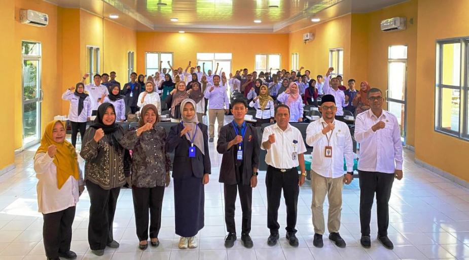 Suasana Sosialisasi Peningkatan Perlindungan dan Kompetensi Calon Pekerja Migran Indonesia Tahun 2025 di Aula Balai Latihan Kerja (BLK) Sekayu, pada hari Rabu, tanggal 27 Agustus 2025. (BEKISARMEDIA.ID/SIKUMBANG)