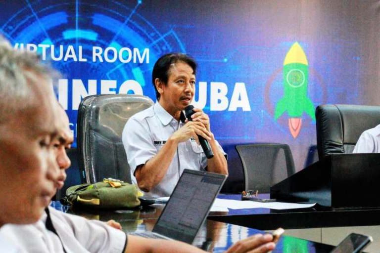 Rapat online tentang percepatan transformasi digital pada sektor kesehatan di lingkungan Pemkab Muba, hari Selasa, 6 Agustus 2025. (BEKISARMEDIA.ID/SIKUMBANG)