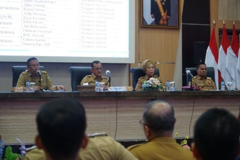 Sekretaris Daerah (Sekda) Sumsel, Edward Candra, memimpin langsung rapat koordinasi pemantapan kontingen dan manajer cabang olahraga (cabor) di Auditorium Graha Bina Praja, hari Selasa, tanggal 2 September 2025. (BEKISARMEDIA.ID/SIKUMBANG)