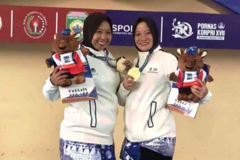 Atlet dari Kabupaten Musi Banyuasin yang memperkuat Provinsi Sumatera Selatan, berhasil mendapatkan medali pada pelaksanaan PORNAS KORPRI Tahun 2025 di Palembang. (BEKISARMEDIA.ID/SIKUMBANG)