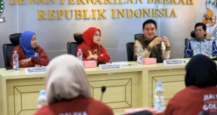 Anggota Dewan Perwakilan Daerah (DPD) Republik Indonesia (RI) asal Provinsi Sumatera Selatan (Sumsel), Jialyka Maharani, menerima kunjungan delegasi jurnalis dan kreator digital Sumsel di Gedung DPD RI, Kompleks Parlemen Senayan, Jakarta, pada hari Jumat, tanggal 7 November 2025. (BEKISARMEDIA.ID/SIKUMBANG)