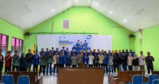 Prosesi pelantikan pengurus PC PMII Lahat periode 2025-2026 oleh PB PMII di Aula MAN 1 Lahat