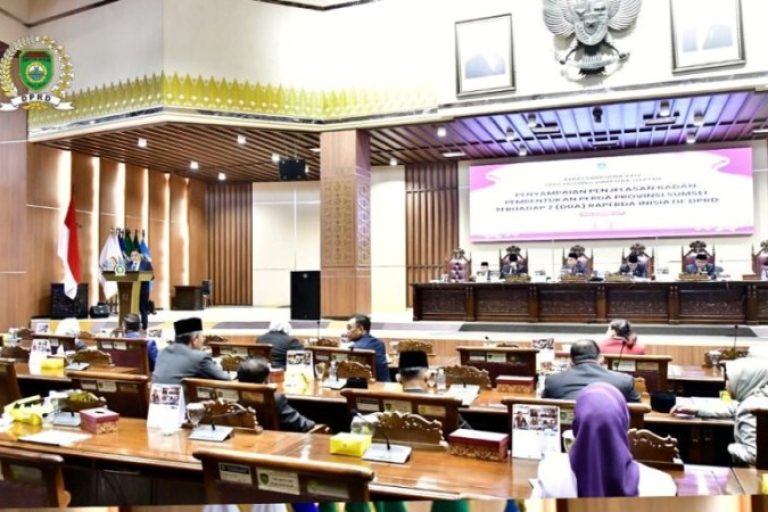 Dewan Perwakilan Rakyat Daerah (DPRD) Provinsi Sumatera Selatan (Sumsel) menggelar Rapat Paripurna ke-24 dengan agenda penyampaian penjelasan terhadap dua Rancangan Peraturan Daerah (Raperda) Inisiatif DPRD Sumsel. (BEKISARMEDIA.ID/SIKUMBANG)