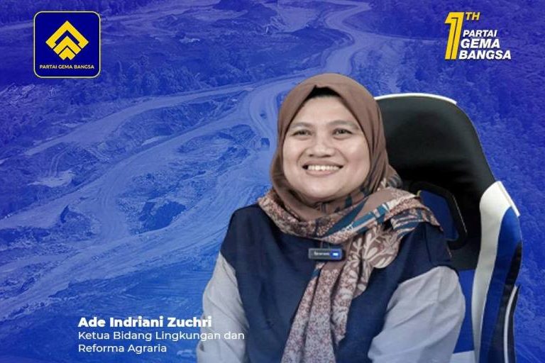 Ketua Bidang Lingkungan dan Reforma Agraria DPP Partai Gema Bangsa, Ade Indriani Zuchri. (foto : partaigemabangsa.org)