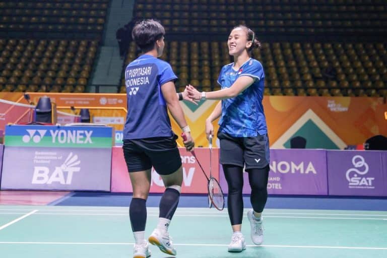 Ganda putri Indonesia, Febriana Dwipuji Kusuma dan Meilysa Trias Puspitasari, di Thailand Master 2026. (foto : pbsi.id)