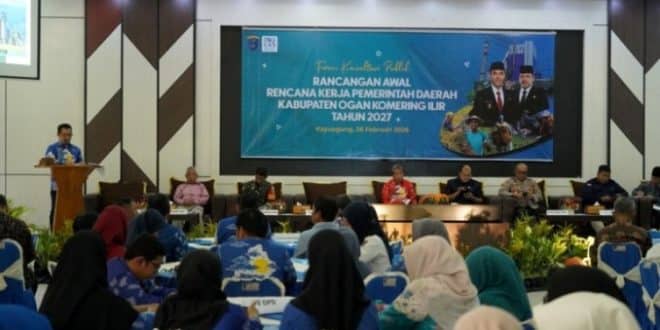 Forum Konsultasi Publik Rencana Kerja Pemerintah Daerah (RKPD) Kabupaten Ogan Komering Ilir (OKI) Tahun 2027 di Kayuagung, hari Kamis, 26 Februari 2026. (BEKISARMEDIA.ID/TRY)