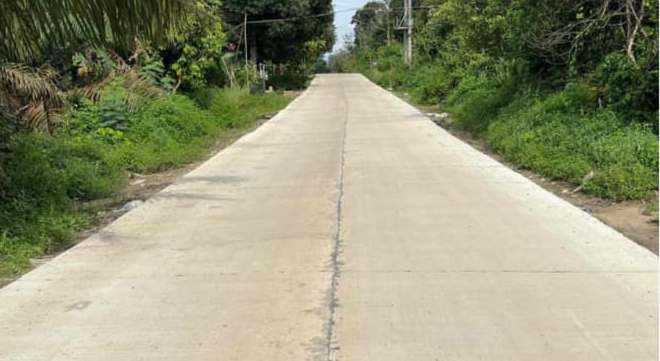 ruas Jalan Simpang Sari–Bandar Jaya di Kecamatan Lawang Wetan, Kabupaten Musi Banyuasin, selesai dibangun. (BEKISARMEDIA.ID/EEN)