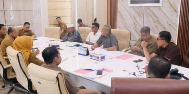 Suasana Rapat Dengar Pendapat antara DPRD dan Pemkab Muba, pada hari Senin, tanggal 23 Februari 2026. (BEKISARMEDIA.ID/EEN)