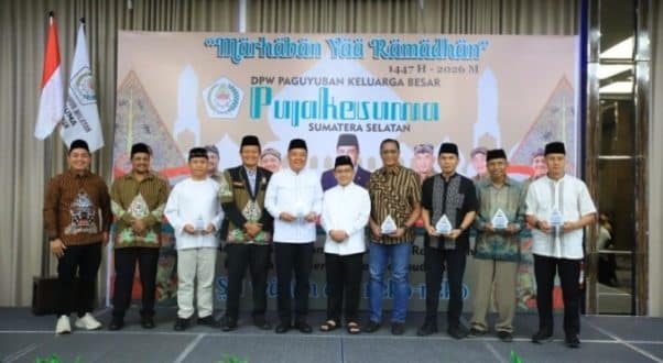 Wakil Gubernur (Wagub) Sumatra Selatan (Sumsel), Cik Ujang, menghadiri kegiatan buka puasa bersama yang digelar oleh keluarga besar Paguyuban Pujakesuma wilayah Sumsel, pada hari Sabtu, tanggal 7 Maret 2026. (BEKISARMEDIA.ID/REFNI)
