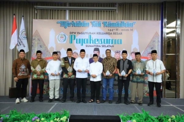 Wakil Gubernur (Wagub) Sumatra Selatan (Sumsel), Cik Ujang, menghadiri kegiatan buka puasa bersama yang digelar oleh keluarga besar Paguyuban Pujakesuma wilayah Sumsel, pada hari Sabtu, tanggal 7 Maret 2026. (BEKISARMEDIA.ID/REFNI)