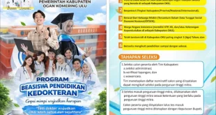 Info pendaftaran beasiswa kedokteran pemerintah kabupaten ogan komering ulu untuk keluarga miskin berprestasi.