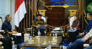 Gubernur Sumsel, Herman Deru, saat menerima audiensi Asosiasi Franchise Indonesia (AFI) terkait IFBC 2026.