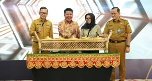 Gubernur Sumsel, Herman Deru, menghadiri acara Musrenbang 2026 di Griya Agung, Palembang.
