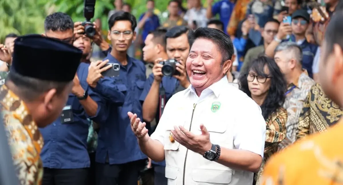 Gubernur Sumsel, Herman Deru, dan jajaran Menteri saat launching Pelabuhan Tanjung Carat