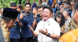 Gubernur Sumsel, Herman Deru, dan jajaran Menteri saat launching Pelabuhan Tanjung Carat
