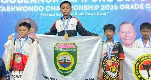 Kontingen atlet dari Global Taekwondo Academy (GTA) Palembang sukses mencatatkan prestasi gemilang dalam ajang bergengsi Kejuaraan Taekwondo Piala Gubernur Lampung, yang berlangsung pada 15–17 Mei 2026 di Gedung Serba Guna (GSG) Universitas Lampung.
