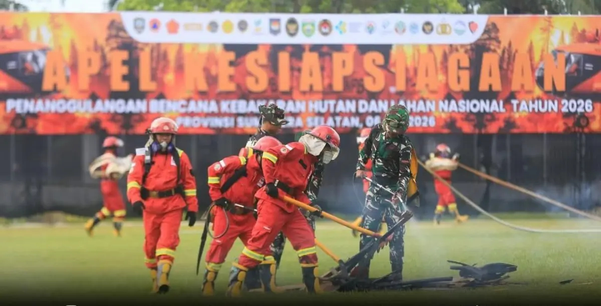 BMKG Prediksi Puncak Kemarau Agustus, Pemprov Sumsel Petakan Daerah Rawan Karhutla 2 Peserta Apel Kesiapsiagaan Personel dan Peralatan Penanganan Kebakaran Hutan dan Lahan. (BEKISARMEDIA.ID/HAIRUDIN)