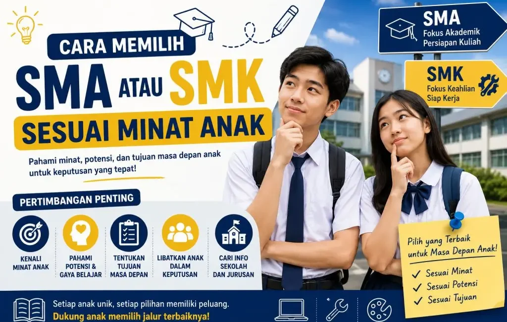 8 Cara Memilih SMA atau SMK Sesuai Minat Anak