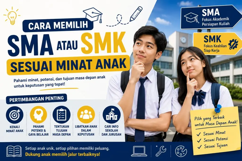 8 Cara Memilih SMA atau SMK Sesuai Minat Anak