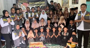 Direktorat Intelijen Keamanan (Ditintelkam) Kepolisian Daerah (Polda) Sumatra Selatan (Sumsel) menggelar aksi sosial bertajuk Bakti Kepolisian dengan menyambangi Panti Asuhan Mahabattul Ummi di Kota Palembang, Jum'at, 22 Mei 2026. (BEKISARMEDIA.ID/ANGGA)