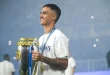 Bek sayap Persib, Eliano Reijnders, saat merayakan keberhasilan Maung Bandung menjuarai BRI Super League musim 2025/2026, Sabtu, 23 Mei 2026. (foto : ileague.id)