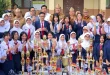 Sekretaris Daerah Kota Palembang, Aprizal Hasyim, foto bersama siswa dan tenaga pendidik di SMP Negeri 1 Palembang, Senin, 25 Mei 2026. (BEKISARMEDIA.ID/WAHYUDI)