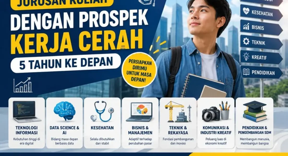 Jurusan Kuliah dengan Prospek Kerja Cerah 5 Tahun ke Depan. (BEKISARMEDIA.ID/HAIRUDIN)