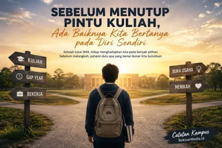 Kelulusan bukanlah akhir perjalanan. Ia adalah awal dari berbagai pilihan yang akan menentukan langkah kita berikutnya. (BEKISARMEDIA.ID/HAIRUDIN)