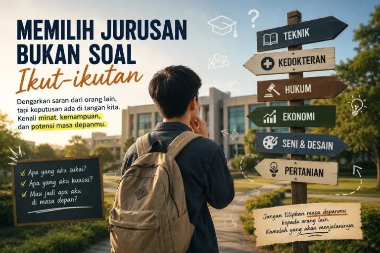 Padahal, memilih program studi bukan sekadar menentukan tempat kita belajar selama beberapa tahun ke depan. (BEKISARMEDIA.ID/HAIRUDIN)