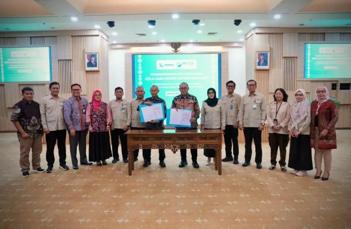 Koperasi Produsen Syariah Gambir Anam Koto Mandiri asal Sumatra Barat, resmi menjalin kerja sama strategis dengan Holding Pangan BUMN, PT Rajawali Nusantara Indonesia (Persero) atau ID FOOD, untuk ekspor komoditas gambir, pada hari Selasa, tanggal 23 Juni 2026. (foto : kop.go.id)