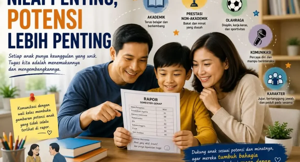Namun, ada satu hal yang perlu kita ingat bersama. Nilai rapor memang penting, tetapi nilai bukan satu-satunya ukuran yang menentukan masa depan seorang anak. (BEKISARMEDIA.ID/HAIRUDIN)