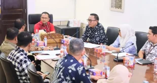 Asisten I Sekretariat Daerah Kabupaten Musi Banyuasin, Ardiansyah, saat memimpin rapat koordinasi TKKSD terkait finalisasi draf naskah kerja sama P4GN antara Pemkab Muba dan BNN di Sekayu, hari Kamis, tanggal 11 Juni 2026. (BEKISARMEDIA.ID/HAIRUDIN)