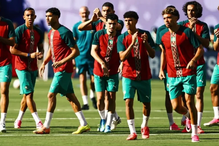 dokumentasi para pemain Timnas Maroko di Piala Dunia 2026 yang mencatatkan rekor 100 persen materi pemain di lapangan lahir di luar negeri seperti Prancis, Spanyol, Belanda, Belgia, dan Kanada