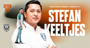Manajemen Kendal Tornado FC resmi memperpanjang kontrak Stefan Keeltjes sebagai pelatih kepala, untuk memimpin tim mengarungi ketatnya kompetisi Pegadaian Championship musim 2026/2027. (foto : ileague.id)