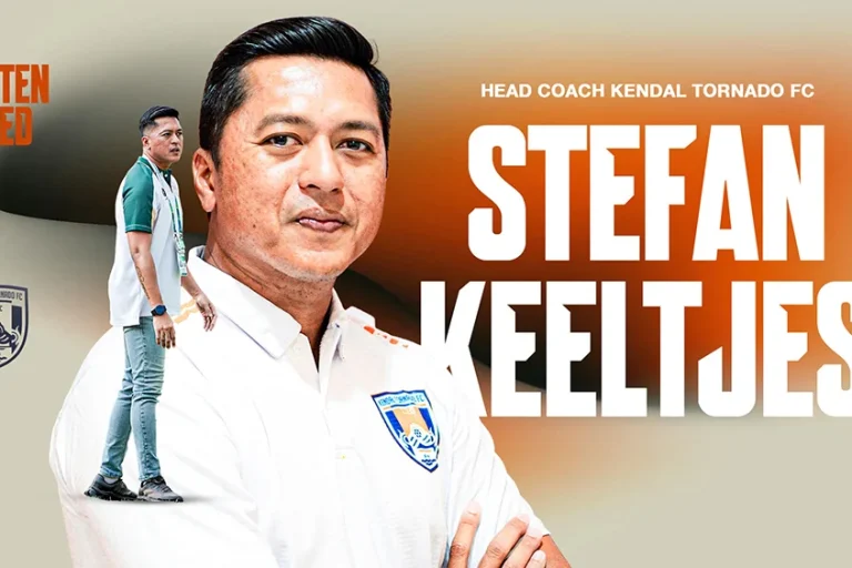 Manajemen Kendal Tornado FC resmi memperpanjang kontrak Stefan Keeltjes sebagai pelatih kepala, untuk memimpin tim mengarungi ketatnya kompetisi Pegadaian Championship musim 2026/2027. (foto : ileague.id)