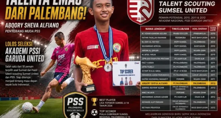 Abqory Sheva Alfiano, resmi lolos seleksi masuk Akademi PSSI Garuda United, program pembinaan elite yang dipersiapkan untuk melahirkan generasi baru sepak bola Indonesia. (BEKISARMEDIA.ID/TRI)