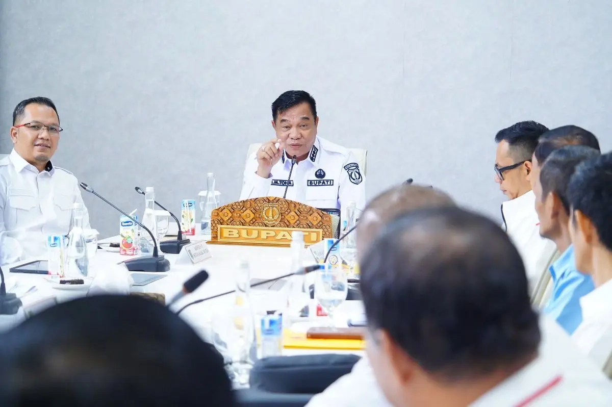audiensi jajaran caretaker bersama Bupati Kabupaten Muba, Toha Tohet, di Ruang Rapat Guest House Griya Bumi Serasan Sekate, pada hari Rabu, tanggal 3 Juni 2026. (BEKISARMEDIA.ID/HAIRUDIN)