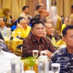 Bupati Kabupaten Muba, Toha Tohet, saat menghadiri Sarasehan Kebangsaan Nasional yang diselenggarakan oleh Majelis Permusyawaratan Rakyat (MPR) Republik Indonesia (RI) di Ballroom Hotel Aston Palembang, pada hari Selasa, tanggal 19 Mei 2026. (BEKISARMEDIA.ID/HAIRUDIN)