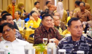 Bupati Kabupaten Muba, Toha Tohet, saat menghadiri Sarasehan Kebangsaan Nasional yang diselenggarakan oleh Majelis Permusyawaratan Rakyat (MPR) Republik Indonesia (RI) di Ballroom Hotel Aston Palembang, pada hari Selasa, tanggal 19 Mei 2026. (BEKISARMEDIA.ID/HAIRUDIN)