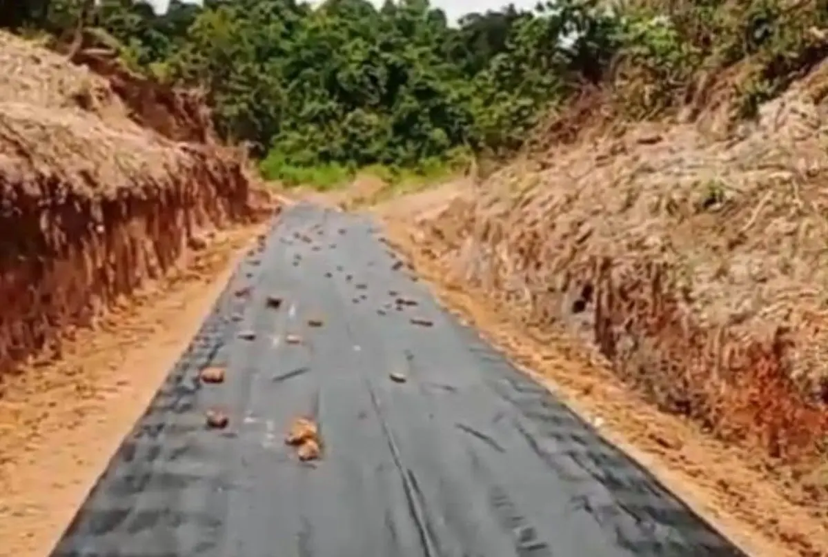 Pemerintah Kecamatan Sanga Desa bersama Pemerintah Desa Macang Sakti, pihak swasta, dan warga setempat, menggelar aksi gotong royong massal untuk memperbaiki kerusakan jalan di Desa Macang Sakti, Kecamatan Sanga Desa, Kabupaten Musi Banyuasin. (BEKISARMEDIA.ID/HAIRUDIN)