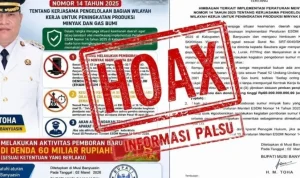 Pemkab Muba menegaskan bahwa surat yang beredar di media sosial dan aplikasi perpesanan mengenai implementasi Peraturan Menteri ESDM Nomor 14 Tahun 2025 adalah dokumen palsu atau hoaks, (BEKISARMEDIA.ID/HAIRUDIN) Pemkab Muba menegaskan bahwa surat yang beredar di media sosial dan aplikasi perpesanan mengenai implementasi Peraturan Menteri ESDM Nomor 14 Tahun 2025 adalah dokumen palsu atau hoaks, (BEKISARMEDIA.ID/HAIRUDIN)