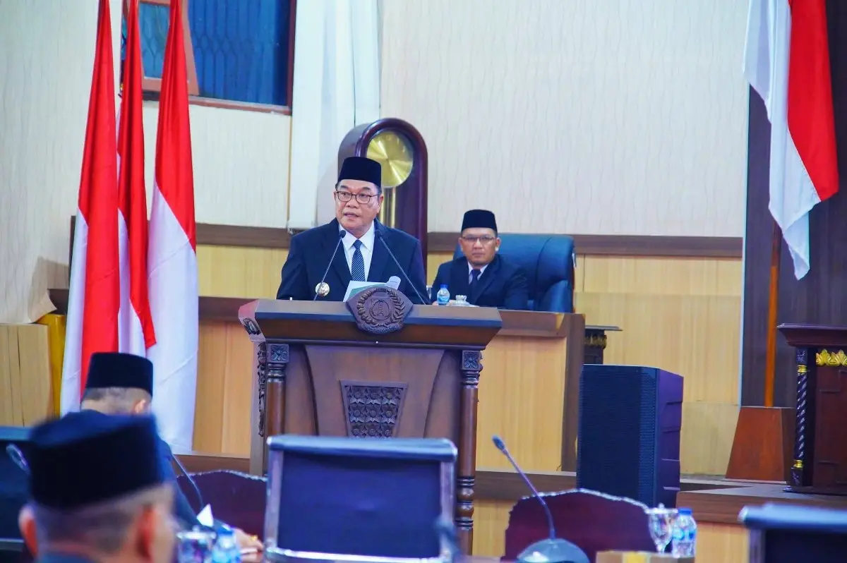 Pemerintah Kabupaten (Pemkab) Musi Banyuasin (Muba) bersama Dewan Perwakilan Rakyat Daerah (DPRD) Kabupaten Muba, resmi menyepakati Peraturan Daerah (Perda) tentang Perubahan atas Peraturan Daerah Nomor 8 Tahun 2023 tentang Pajak Daerah dan Retribusi Daerah. (BEKISARMEDIA.ID/HAIRUDIN)
