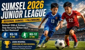 Antusiasme sekolah sepak bola (SSB) di Sumatra Selatan (Sumsel) untuk ambil bagian dalam ajang Sumsel Junior League 2026 Regional Sumsel 1 Palembang terbilang tinggi. (BEKISARMEDIA.ID/HAIRUDIN)